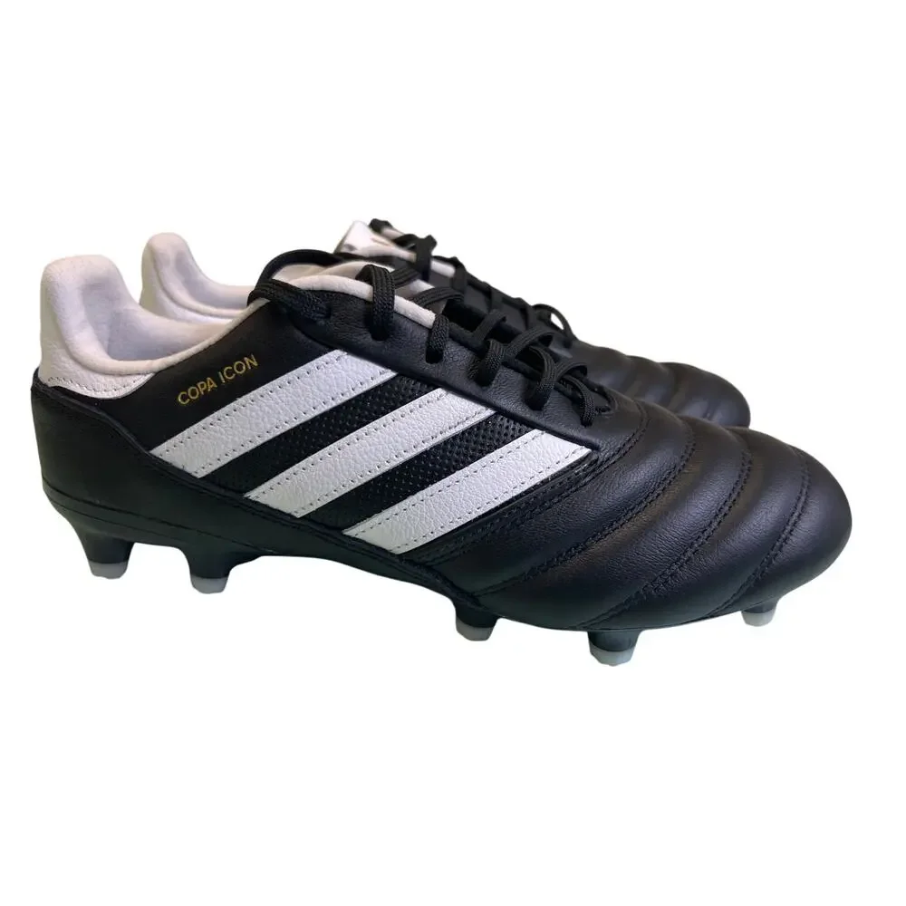 Adidas Copa Icon FG Firm Ground Cleats Black White Gold Size Men's 7 Women's 8